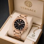 Versace Greca Textured Dial Chronograph