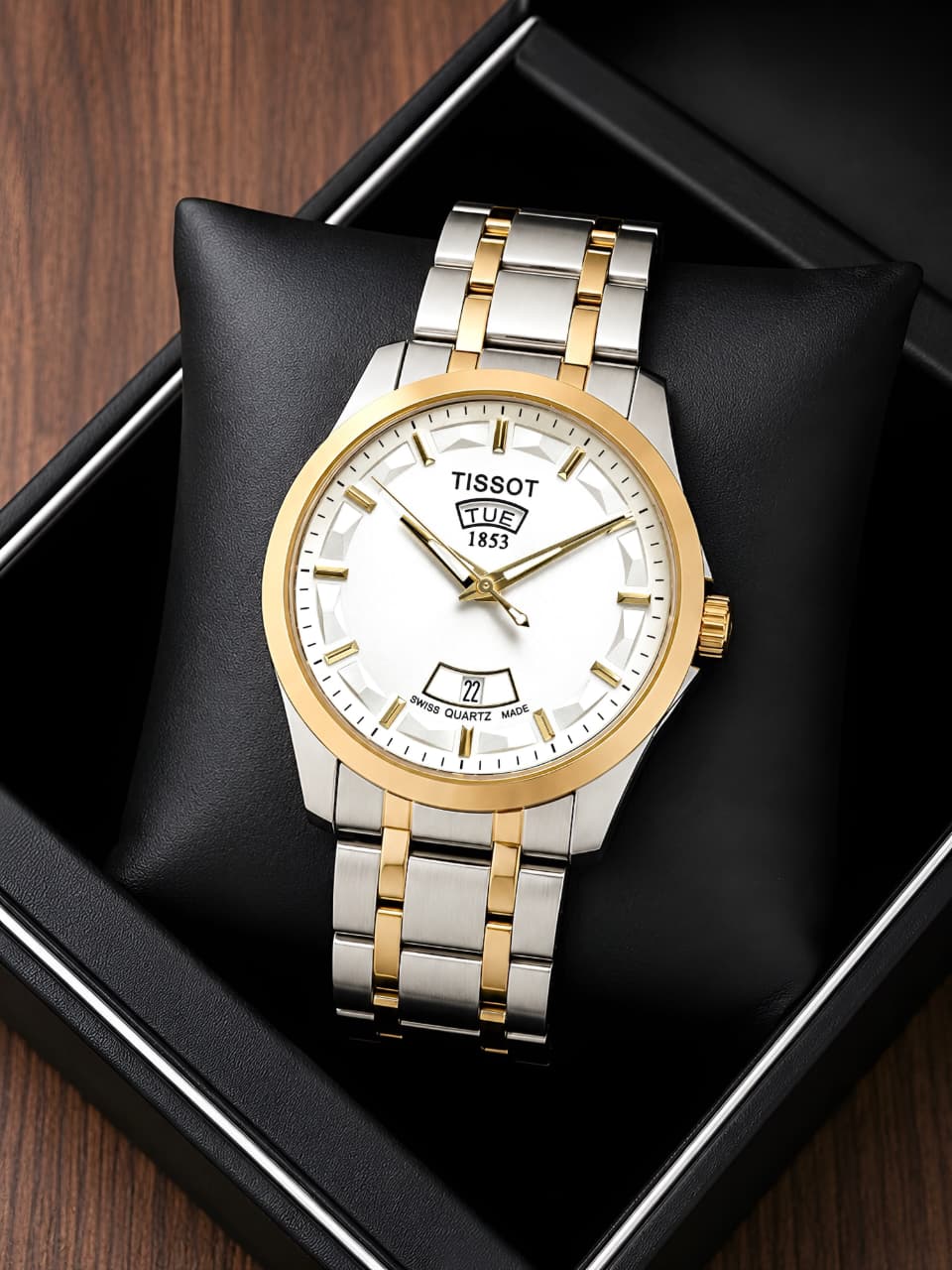 WhatsApp Image 2026-07-26 at 10.21.03 PM Tissot Couturier Day-Date Gold-Tone White Dial - Image 1