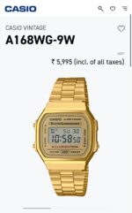 Casio Vintage Gold Tone Digital - Image 2