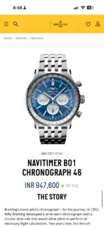 Breitling Navitimer Chronograph Blue Multifunction Dial - Image 2