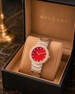 Bvlgari Red Mother of Pearl Diamond Dial - Image 4