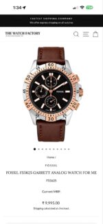 Fossil Garrett Black Dial Chronograph - Image 2