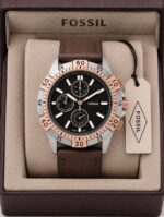 Fossil Garrett Black Dial Chronograph