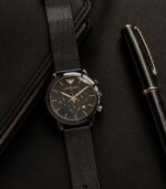 Emporio Armani Slim Black Chronograph - Image 2