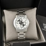 Guess White Dial Silver Quartz