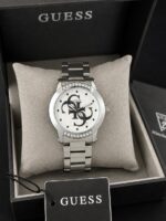 Guess White Dial Silver Quartz