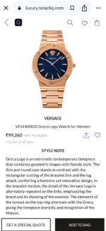 Versace Greca Blue Dial Quartz - Image 2