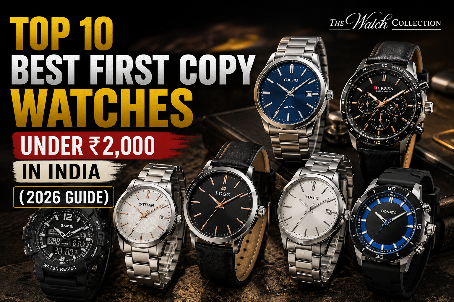 Top 10 best first copy watches under ₹2,000 in India 2026