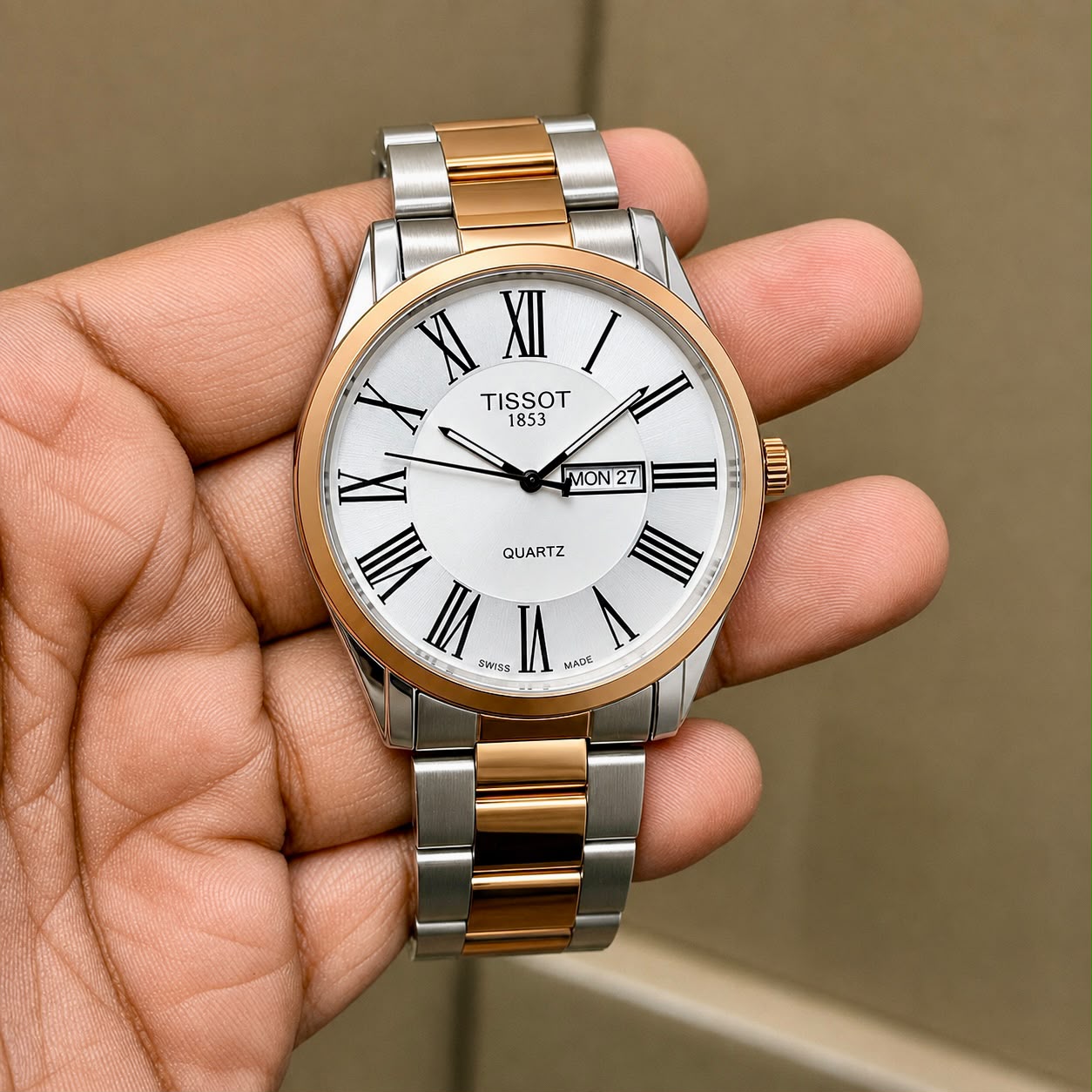 Tissot Super Slim Two Tone Day Date Quartz