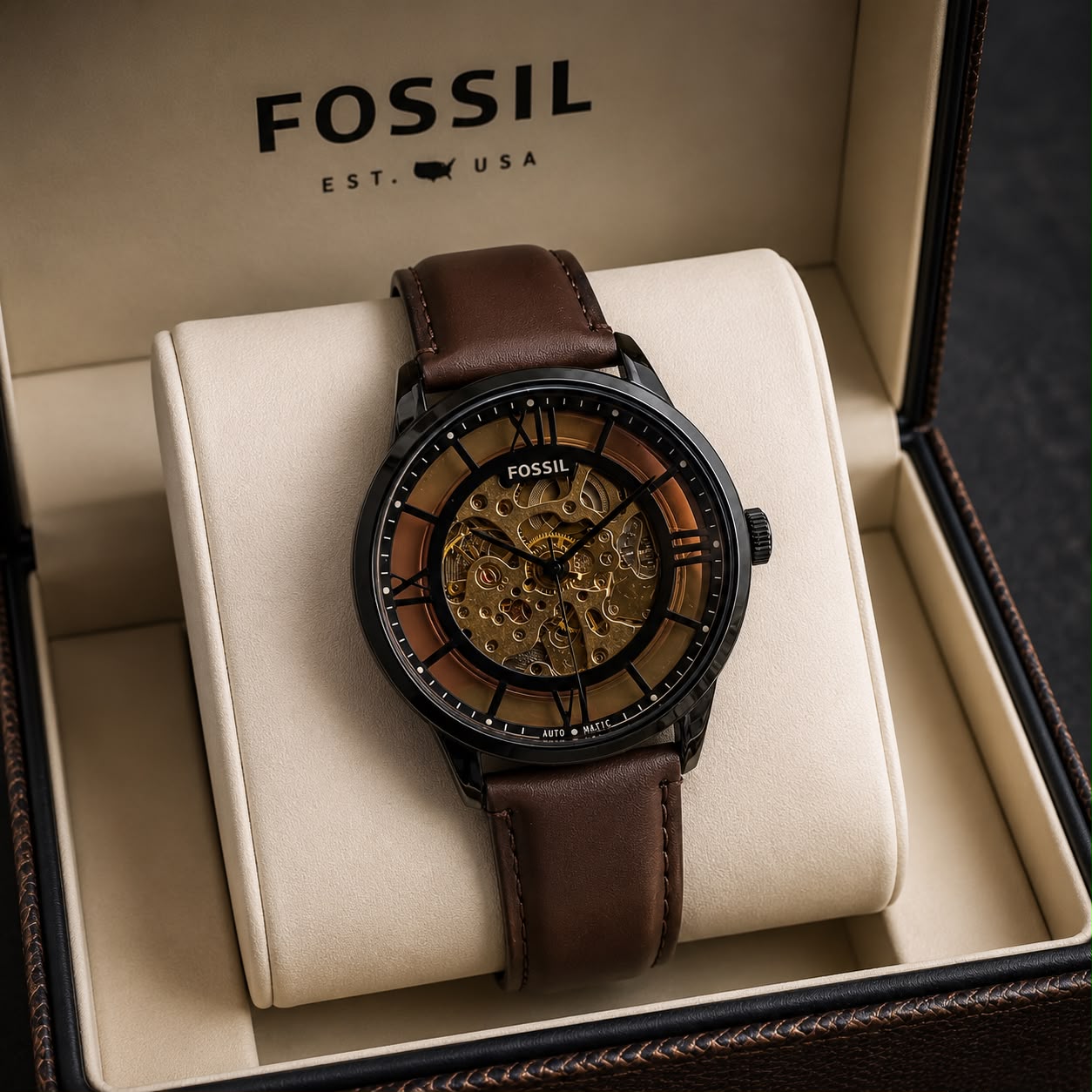 Fossil Townsman Brown Automatic