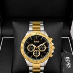 Hugo Boss Chronograph Black Dial Two-Tone Quartz