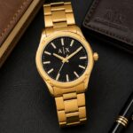Armani Exchange Gold Black Dial