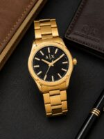 Armani Exchange Gold Black Dial