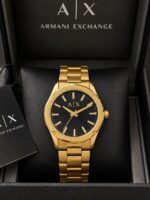 Armani Exchange Gold Black Dial - Image 2