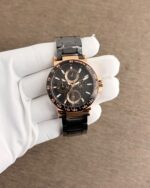 Guess Rose Gold Black Dial Chronograph