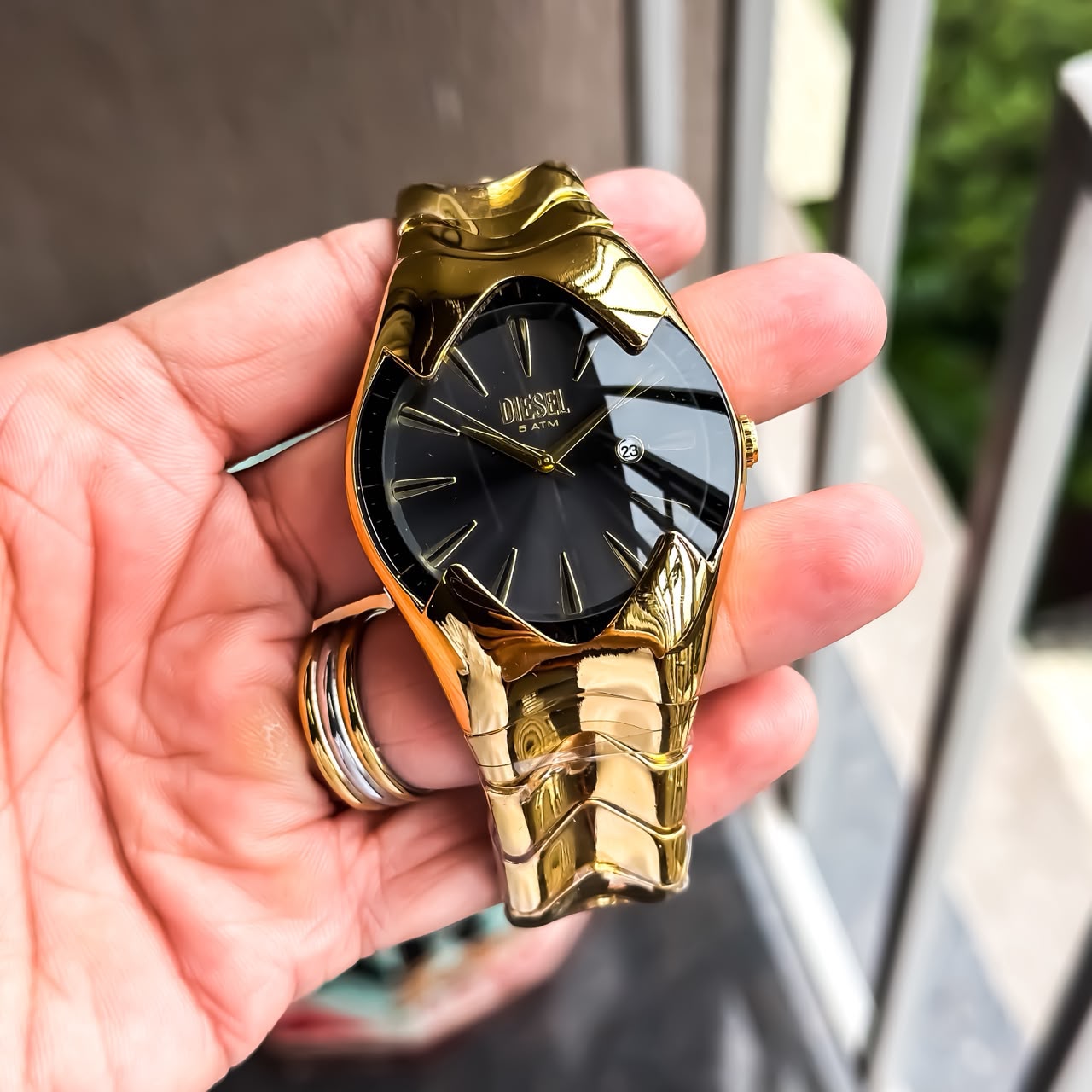 WhatsApp Image 2026-07-30 at 3.23.32 PM Diesel Gold Tone Black Dial Quartz - Image 1