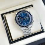Omega Speedmaster Moonphase Chronograph Blue Dial - Image 5