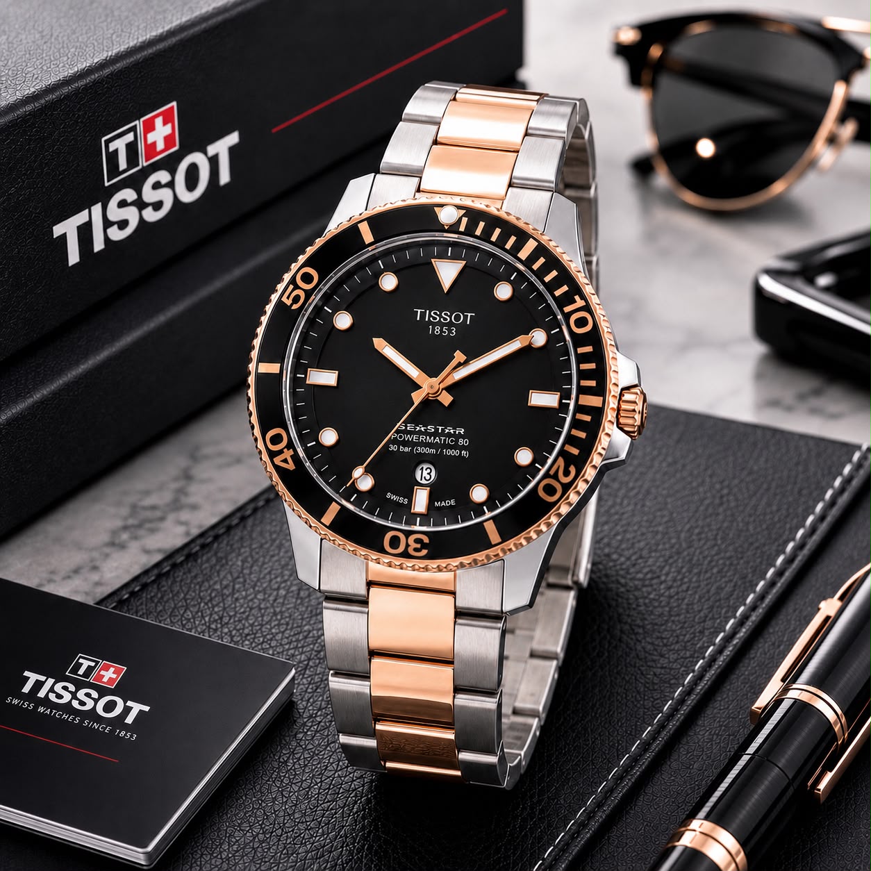 WhatsApp Image 2026-07-30 at 3.25.54 PM (2) Tissot Seastar Quartz 43mm Black Dial - Image 1