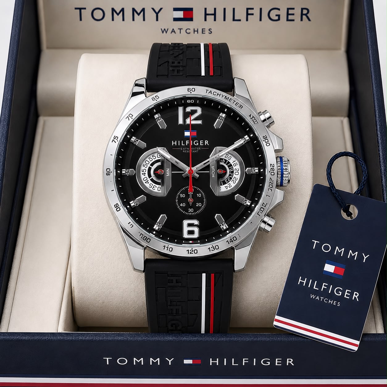 WhatsApp Image 2026-07-30 at 3.29.20 PM Tommy Hilfiger Decker Chronograph Black - Image 1