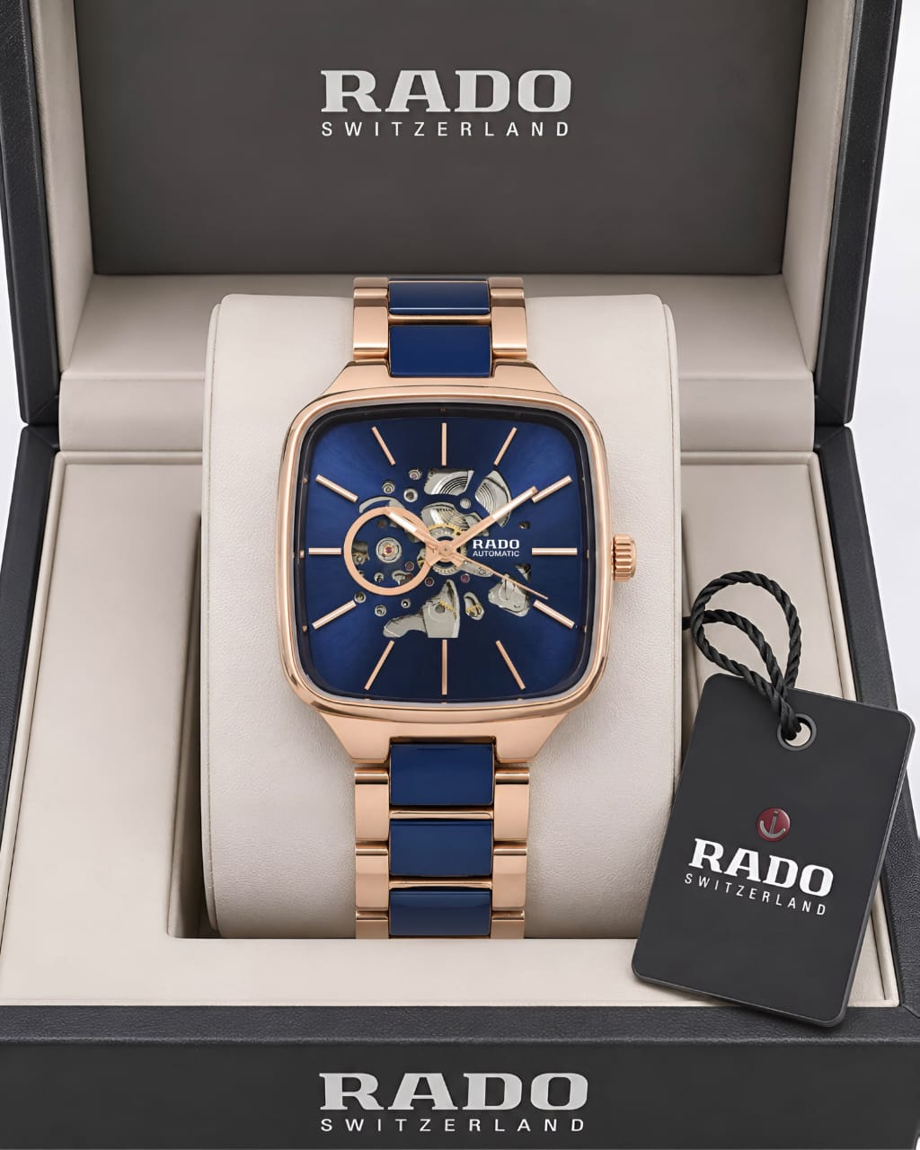 WhatsApp Image 2026-07-30 at 3.31.21 PM Rado True Square Skeleton Automatic Blue Edition - Image 1