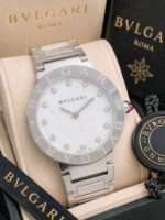 Bvlgari Mother of Pearl Silver Diamond Dial - Image 4