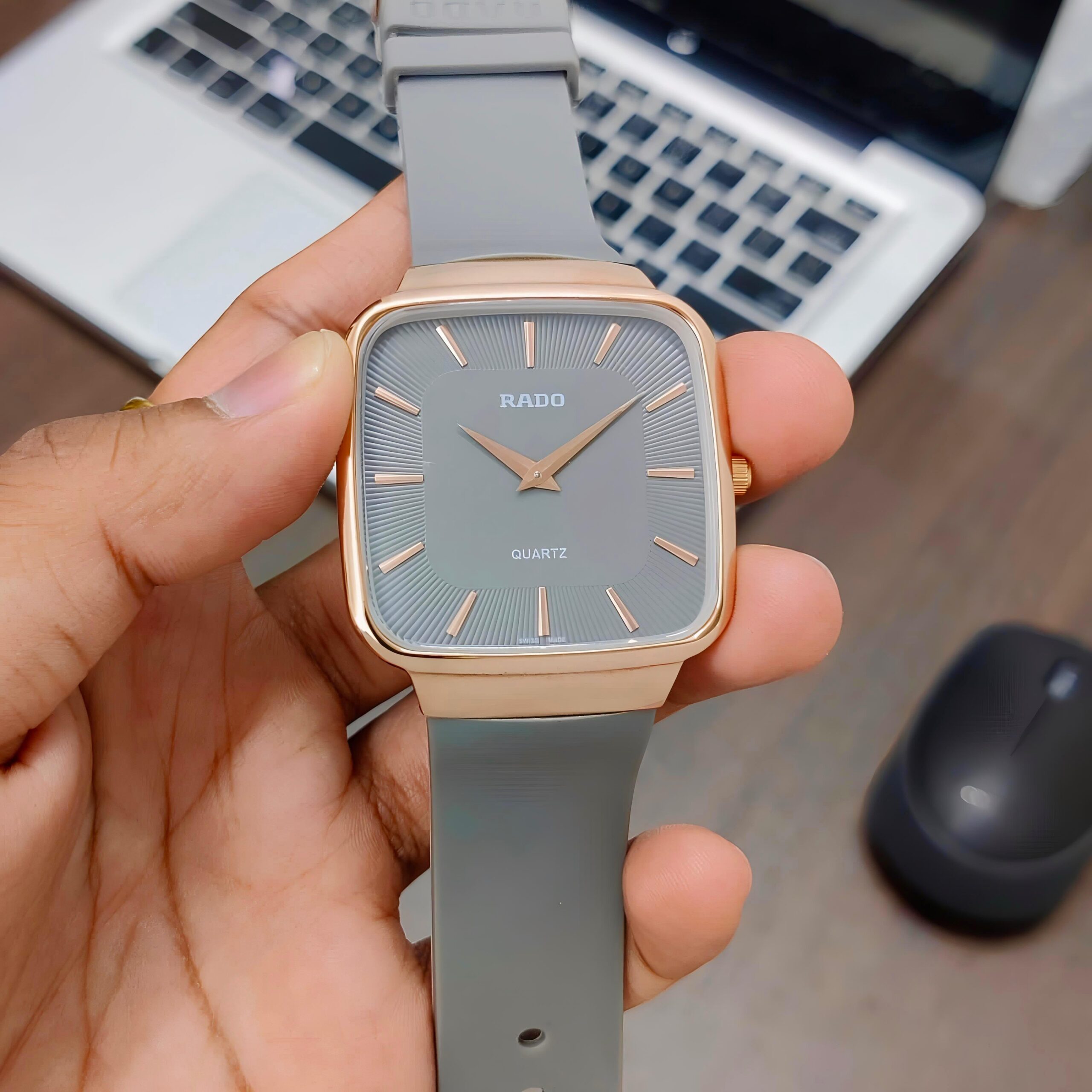 WhatsApp Image 2026-07-31 at 10.12.42 PM (1) Rado Slim Grey Rose Gold Tone Dial - Image 1