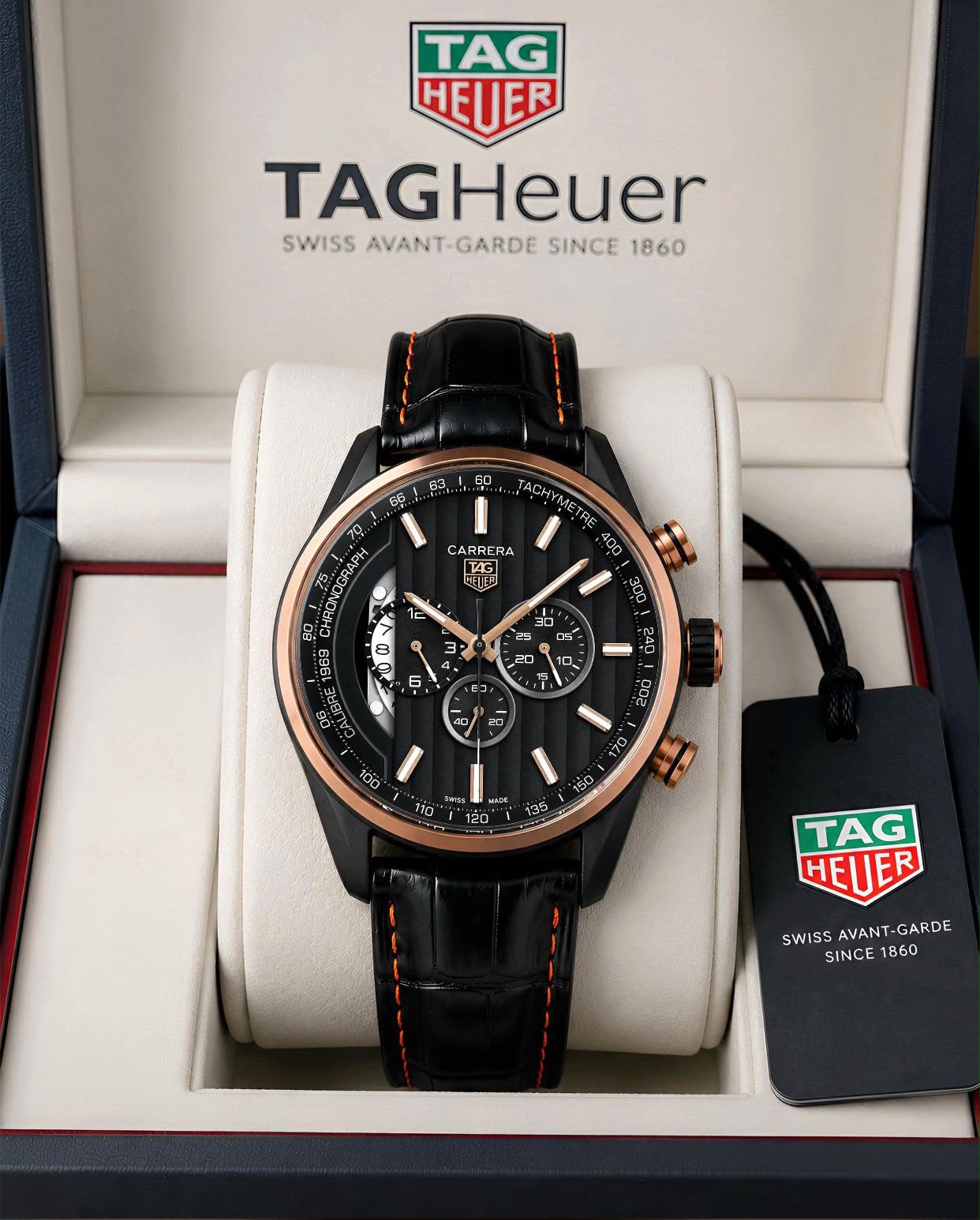 WhatsApp Image 2026-08-03 at 11.54.29 AM (1) Tag Heuer Carrera Chronograph Black Brushed Dial - Image 1