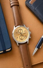 Fossil Chronograph Champagne Gold Dial - Image 2