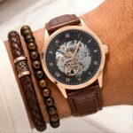 Boss Automatic Black Textured Dial Skeleton - Image 3