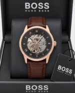 Boss Automatic Black Textured Dial Skeleton - Image 5