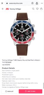 Tommy Hilfiger Black Dial Rotating Chronograph - Image 2