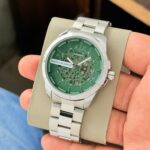 Armani Exchange Automatic Green Skeleton Dial
