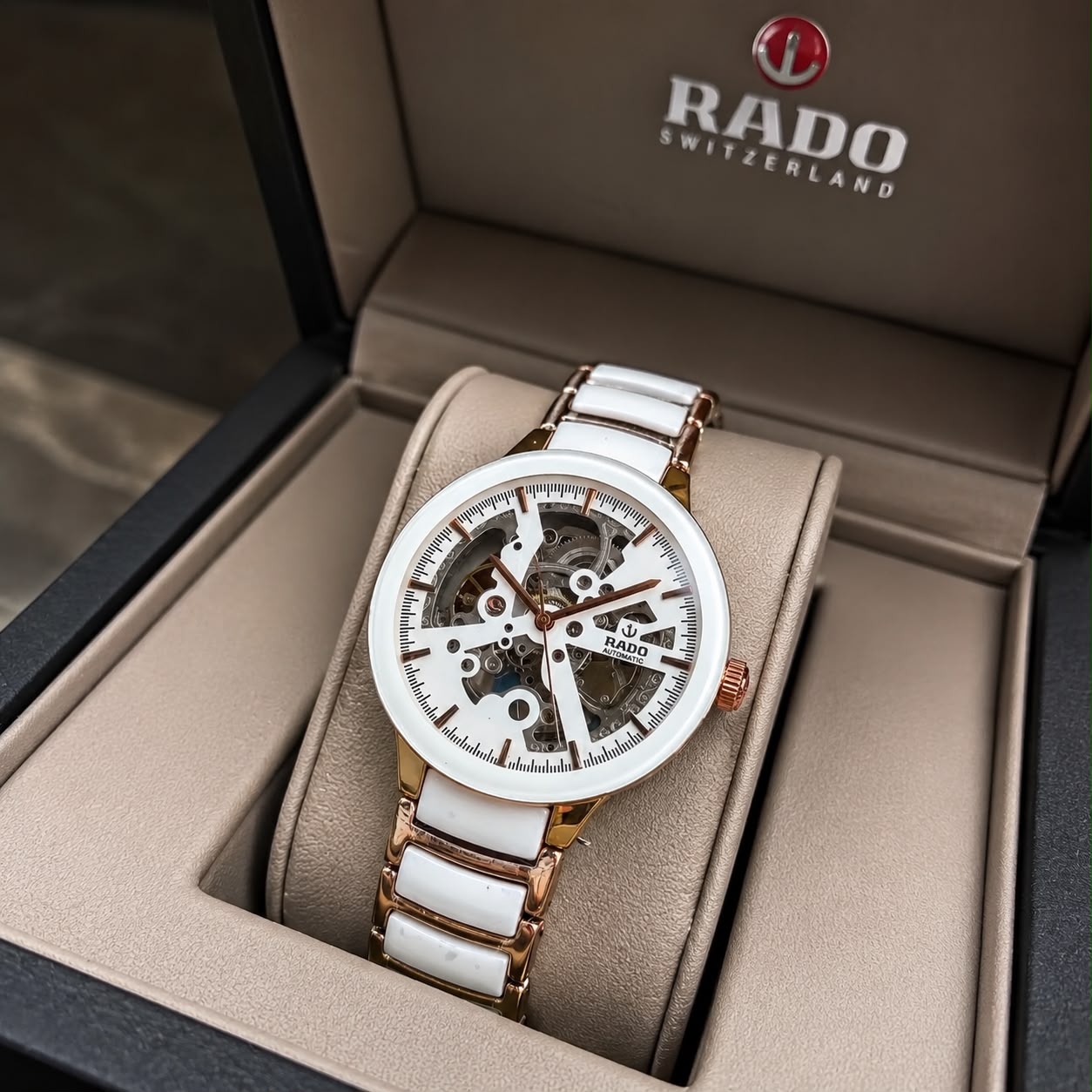 WhatsApp Image 2026-08-03 at 12.15.51 PM (1) Rado Centrix Automatic White Skeleton Edition - Image 1
