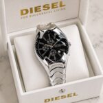 Diesel Silver Black Tone Chronograph - Image 3