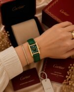 Cartier Tank Style Green Gold-Tone Square Dial - Image 3
