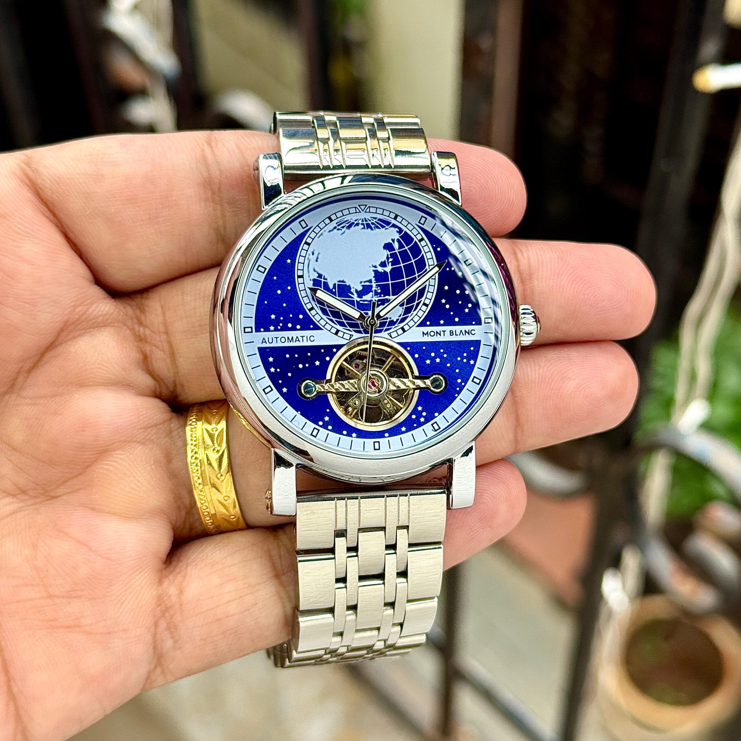 WhatsApp Image 2026-08-03 at 12.35.42 PM Montblanc Heritage World Map Automatic Blue Dial - Image 1