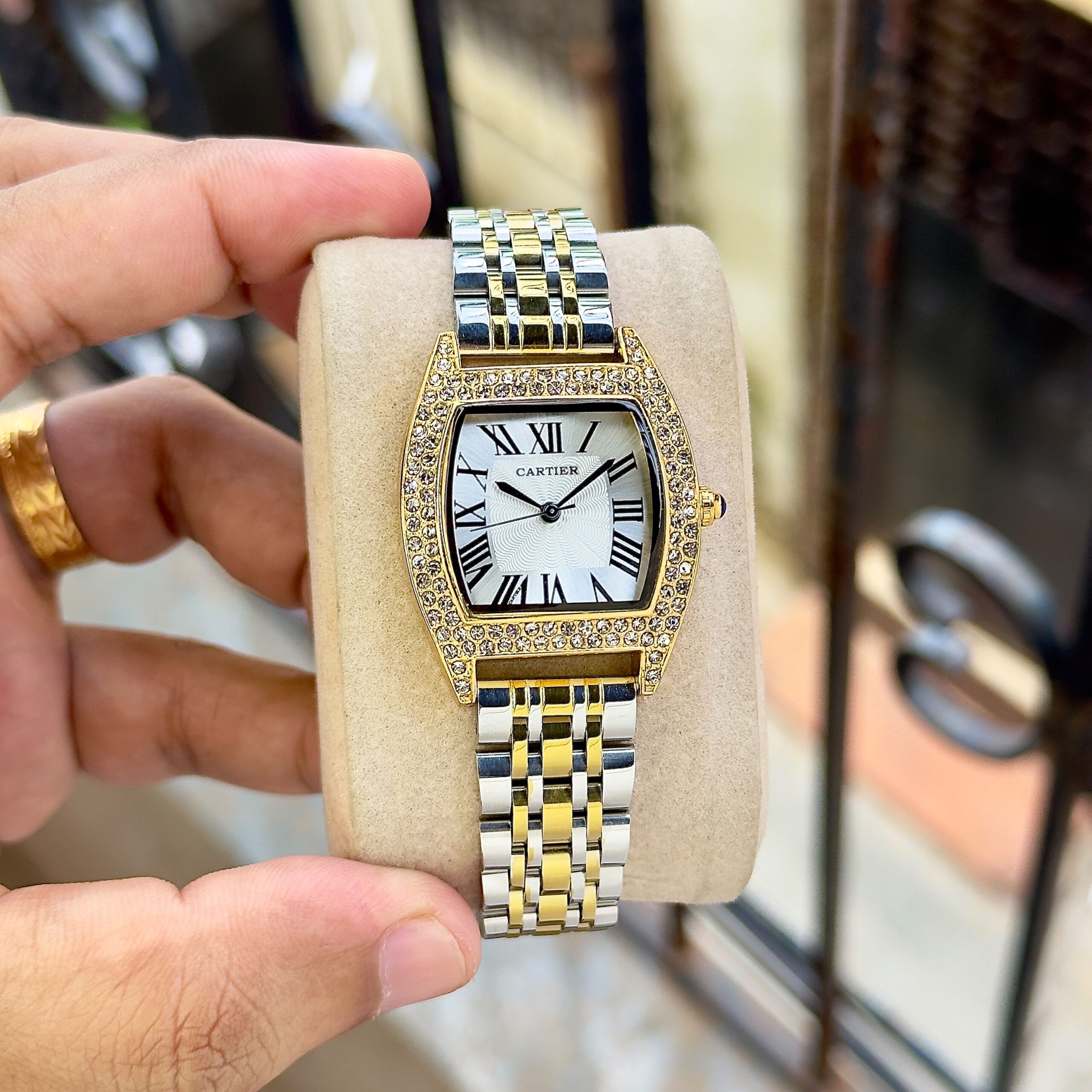 WhatsApp Image 2026-08-03 at 12.36.09 PM Cartier Tortue Style White Guilloche Dial - Image 1
