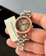 Emporio Armani Slim Brown Diamond Dial - Image 5
