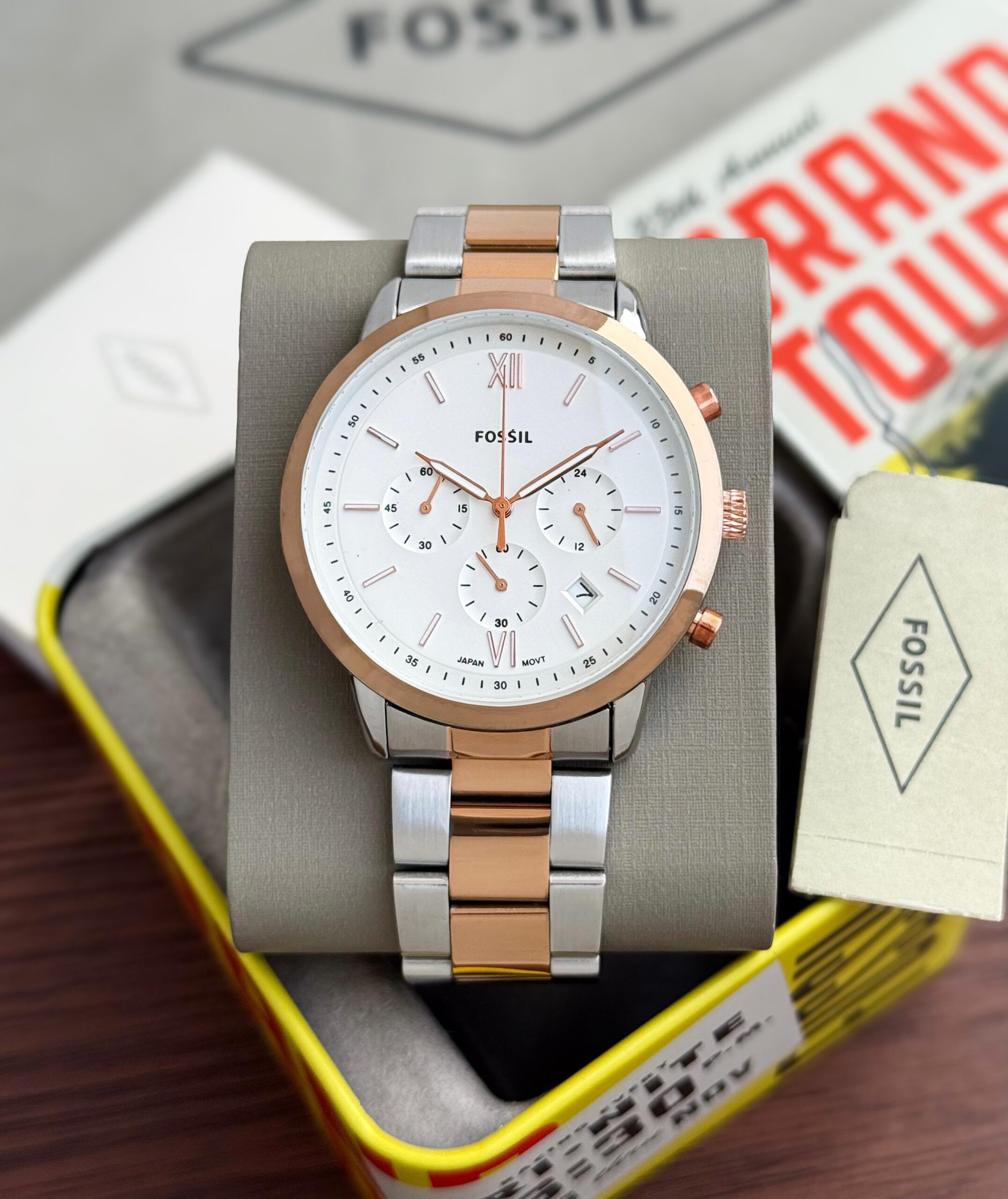 WhatsApp Image 2026-08-03 at 8.59.40 PM (1) Fossil Chronograph White Dial Two-Tone - Image 1