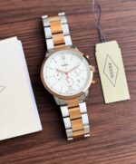 Fossil Chronograph White Dial Two-Tone - Image 5