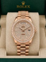 Rolex Day-Date 40 Everose Gold Diamond Dial