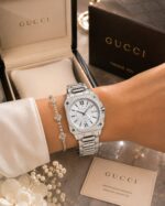 Gucci G-Flat Silver White Dial Quartz - Image 5
