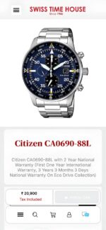 Citizen Eco-Drive Blue Dial Chronograph - Image 2
