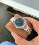 Fossil Eevie Skeleton Silver Blue Dial Automatic - Image 4