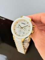 Rado Centrix Chronograph White & Gold Ceramic - Image 2