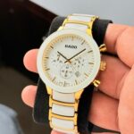 Rado Centrix Chronograph White & Gold Ceramic