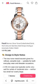 Fossil Architect Automatic Two Tone White Dial - Image 2
