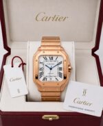 Cartier Santos Rosegold White Dial Automatic