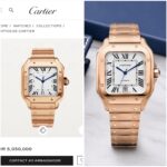 Cartier Santos Rosegold White Dial Automatic - Image 2