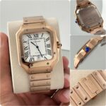 Cartier Santos Rosegold White Dial Automatic - Image 3